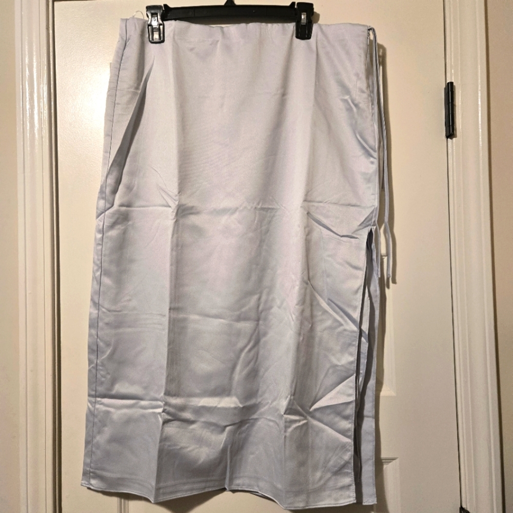 Light Blue Skirt with Side Split, Size XL